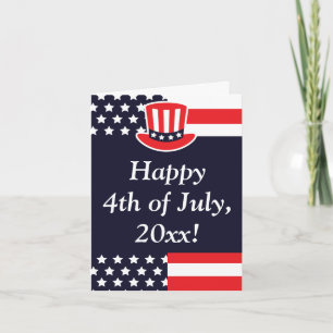 Red, White & Blue 4th of July Greeting Card