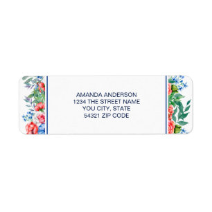 Red White Blue 4th Of July Party Return Address Return Address Label