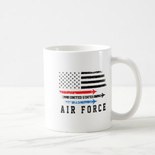 Red White Blue Air Force Flyover Proud American In Coffee Mug