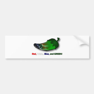 Red, White, Blue and Green Bumper Sticker