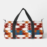 red white blue and orange geometric