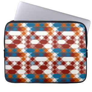 red white blue and orange geometric laptop sleeve