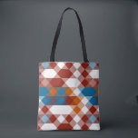 red white blue and orange geometric tote bag<br><div class="desc">red white blue and orange geometric</div>