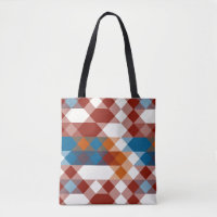 red white blue and orange geometric