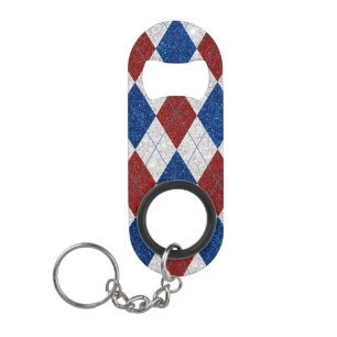 Red, White, Blue Argyle July 4 Glitter