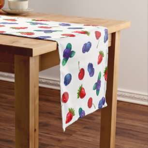 Red White Blue Berries Short Table Runner