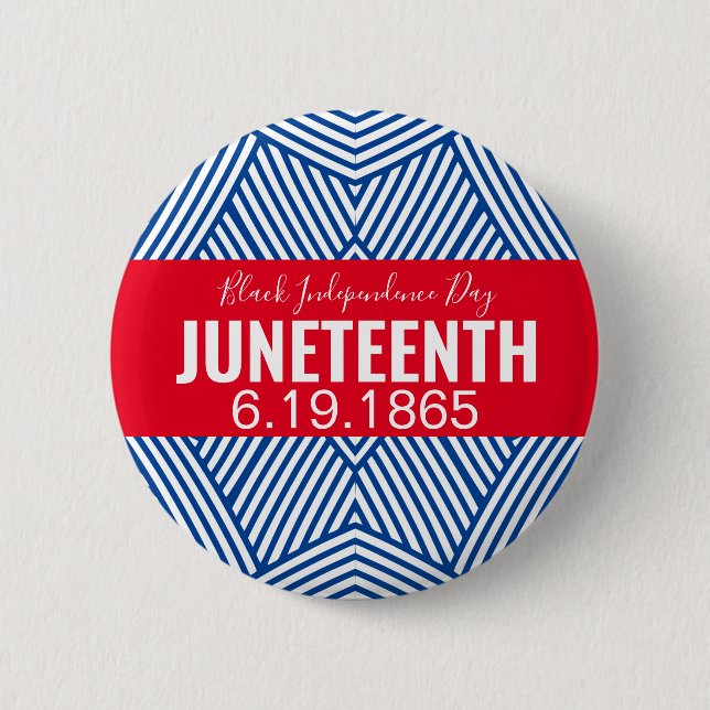 Red White Blue Black Independence Day JUNETEENTH 6 Cm Round Badge (Front)