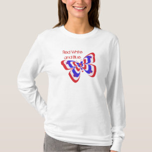 Red, white & blue butterfly T-Shirt