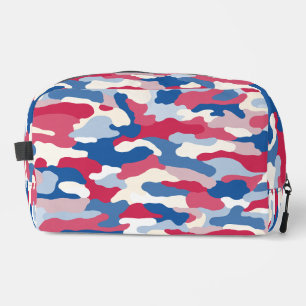 Red White & Blue Camouflage Dopp Kit