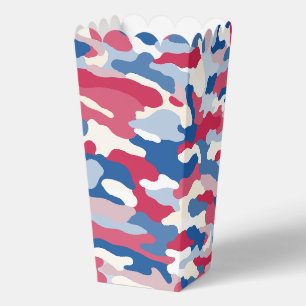 Red White & Blue Camouflage Favour Box