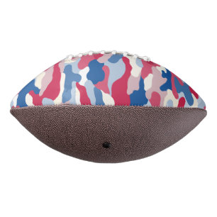 Red White & Blue Camouflage Football