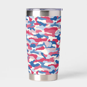 Red White & Blue Camouflage Insulated Tumbler