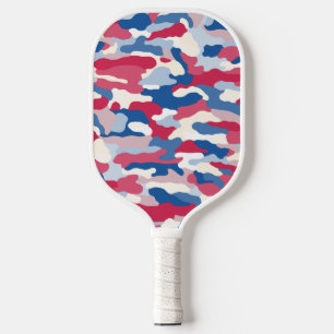 Red White & Blue Camouflage Pickleball Paddle