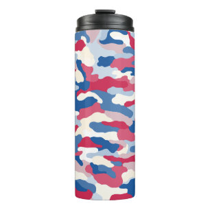 Red White & Blue Camouflage Thermal Tumbler