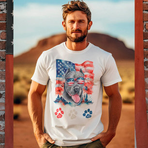 Red White Blue Cane Corso Dog Funny 4th of July T-Shirt