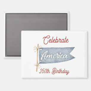 Red White Blue Celebrate America Magnet