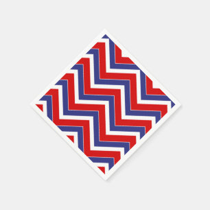 Red,White,Blue Chevron 1-PAPER PARTY NAPKINSs Napkin