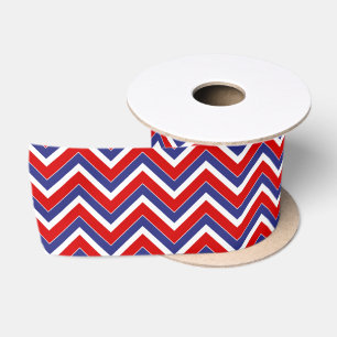 Red,White,Blue Chevron 1-SATIN RIBBON SPOOL Satin Ribbon