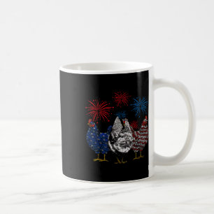 Red White Blue Chicken Farm Animal Patriotic 4th O Coffee Mug