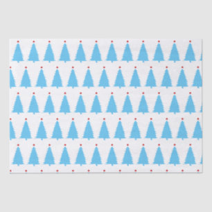 Red, White, Blue Christmas Trees Tissue Paper