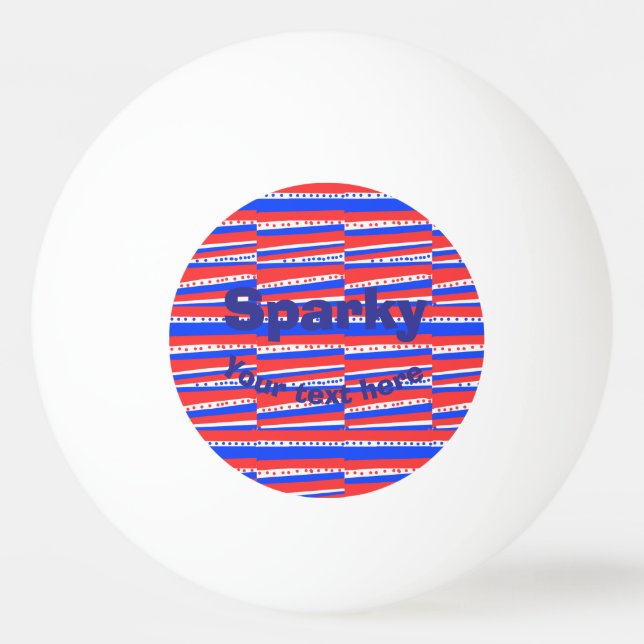 Red White Blue Circles Stripes Ping Pong Ball (Front)