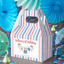 Red White & Blue Clothes Boy Birthday Favour Box