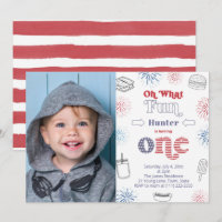 Red White Blue Cookout 1st Birthday Party Picture