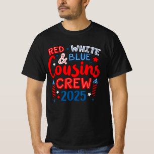 Red White & Blue Cousin Crew 2025 Matching Family T-Shirt