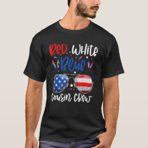 Red White & Blue Cousin Crew 4th Of July Kids USA  T-Shirt