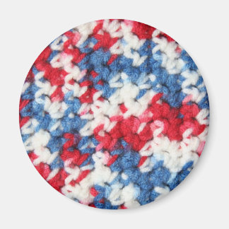 Red White Blue Crochet Magnet
