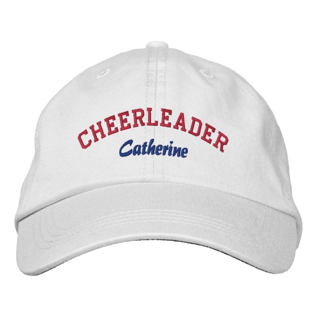Red, White, & Blue Custom Cheerleader's Hat (Front)