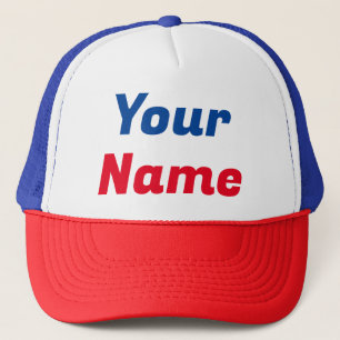 Red, White, & Blue CUSTOMIZABLE Trucker Hat