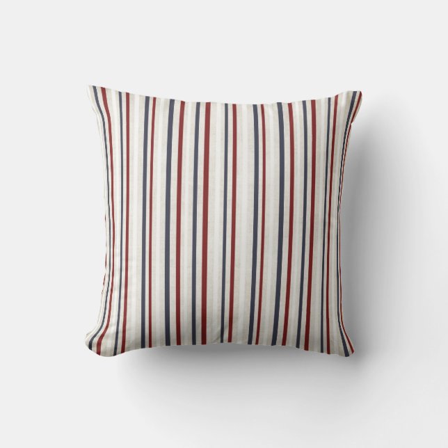 Red/White & Blue Designed Pillow (Front)