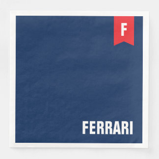 Red White & Blue Family Reunion Monogram Napkin