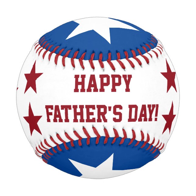 Red white blue Father's Day Ball (Front)