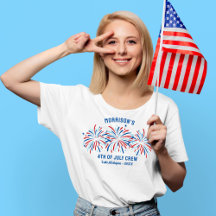 Red White Blue Fireworks Custom 4th of July Family