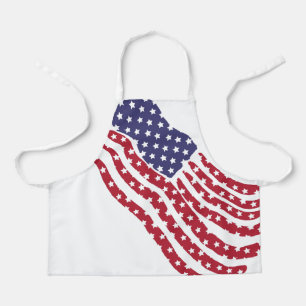 Red White Blue Flag Design Apron
