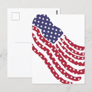Red White Blue Flag Design Postcard
