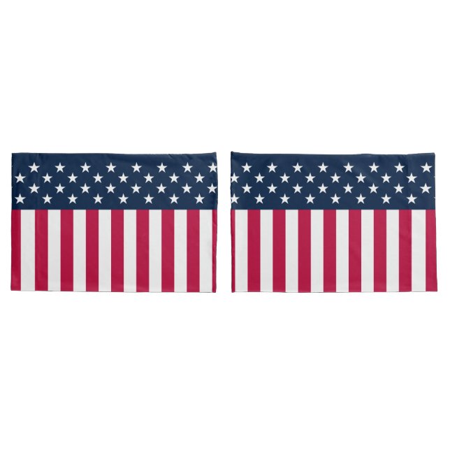 Red White Blue Flag Pillow Case (Back-Set)