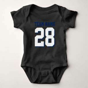 Red White Blue Football Jersey Sports Baby Romper Baby Bodysuit