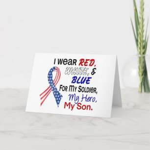 Red White Blue For My Son Card
