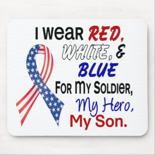 Red White Blue For My Son Mouse Pad