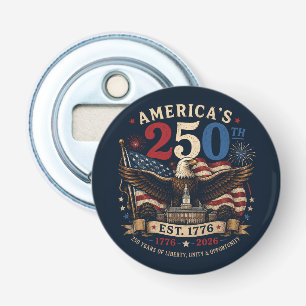 Red White Blue Fourth Of July Can Cooler Bottle Opener