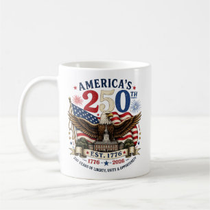 Red White Blue Fourth Of July Coffee Mug