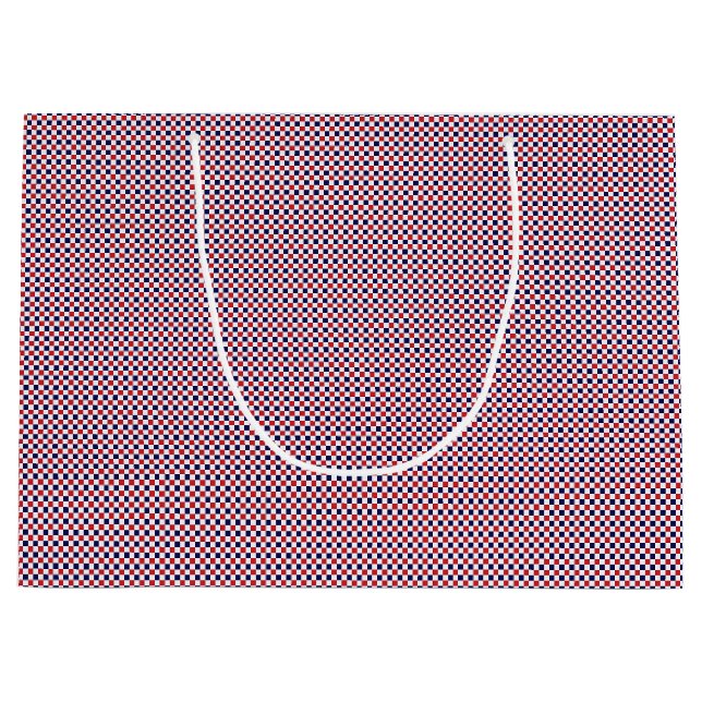 Red,White,Blue-GINGHAM-GIFT BAG L (Front)