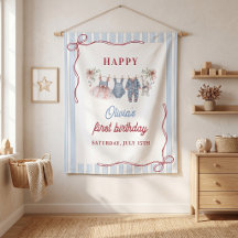 Red White Blue Girl Birthday Party