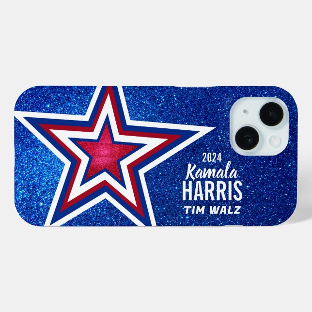 Red White Blue Glitter American Campaign Template Case-Mate iPhone Case (Back (Horizontal))