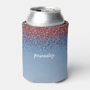 Red White Blue Glitz Can Cooler