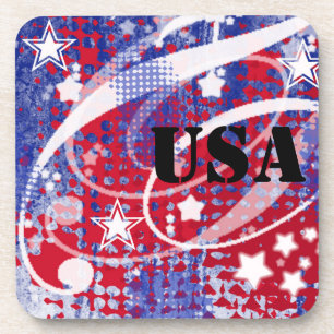 Red, White & Blue Glory Personalised Coaster