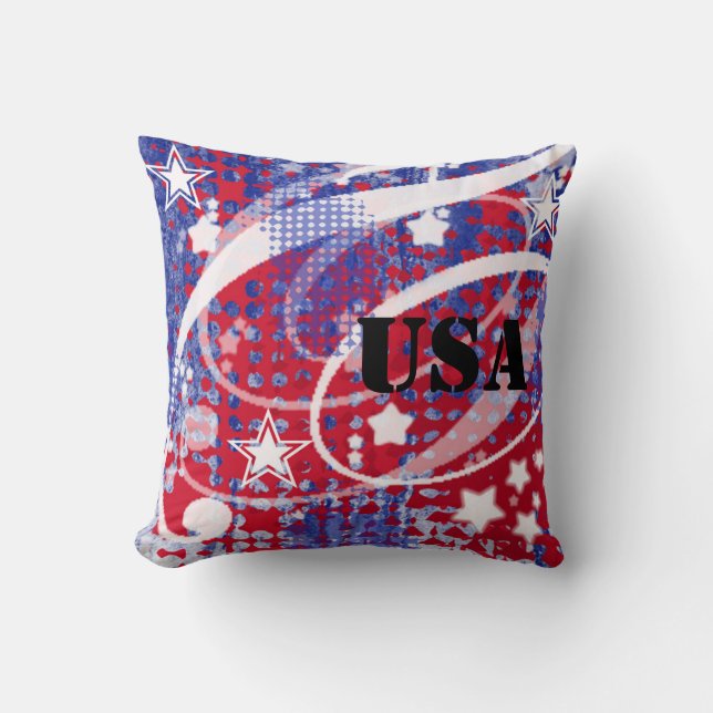 Red, White & Blue Glory Personalised Cushion (Front)